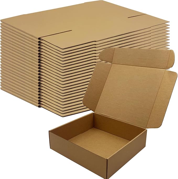 11x10x3 Inches Shipping Boxes Set of 25，Brown Cardboard Boxes Recyclable by Piscepio