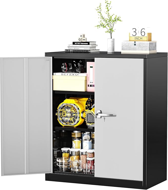 Greenvelly Metal Garage Storage Cabinet, Lockable Metal Cabinets by Greenvelly