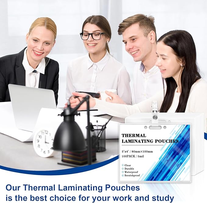 500 Pack 5mil 2.25“x3.75" Thermal Laminating Pouches Badge Laminate Pouches - Image 8