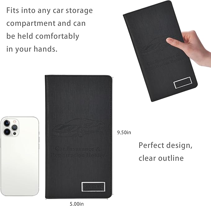 Car Registration and Insurance Holder Glove Box Folder-Premium Car Folder - Image 4