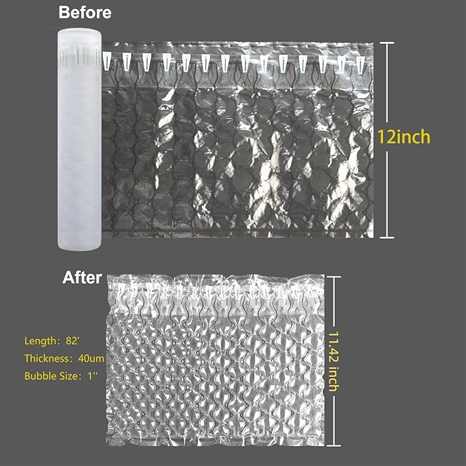 Bubble Cushioning Wrap Roll Inflatable Bottle Shipper Protector Sleeve - Image 5
