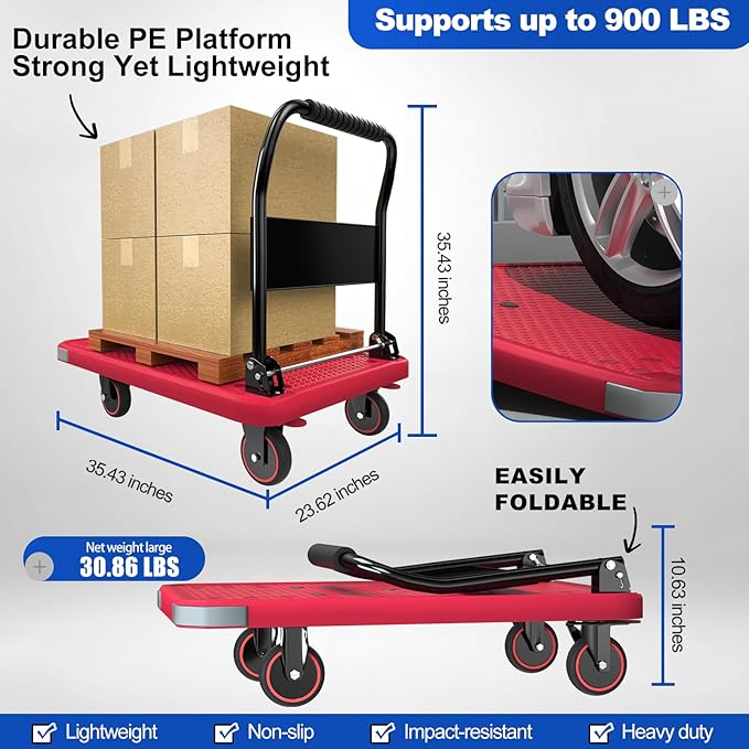 WUD Foldable Hand-Push Platform Truck - Image 4