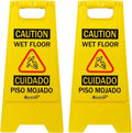 Caution Wet Floor Sign, （L:17.12in W:8.38in H:0.94in）2-Sided Foldable Safety by Aoutrow