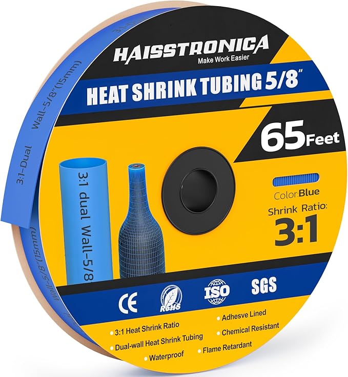 haisstronica 3:1 Heat Shrink Tubing, Shrink Ratio Adhesive Lined Marine Grade by HAISSTRONICA