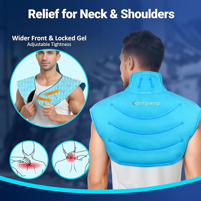 Comfytemp Large Ice Pack for Neck Shoulders Upper Back Pain Relief - Image 5