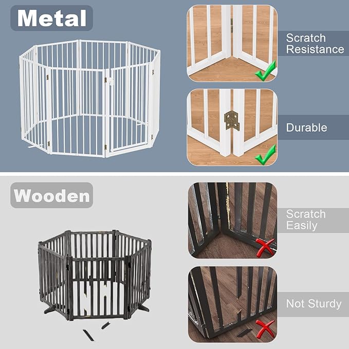 Metal Freestanding Dog Gates - Image 2
