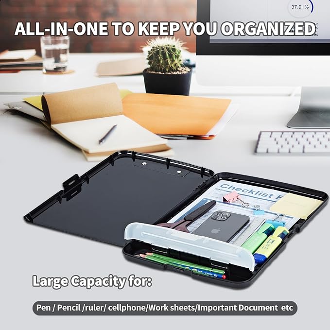 Clipboard with Storage, Clip Boards 8.5X11 with Storage Pen Holder, Heavy Duty - Image 5