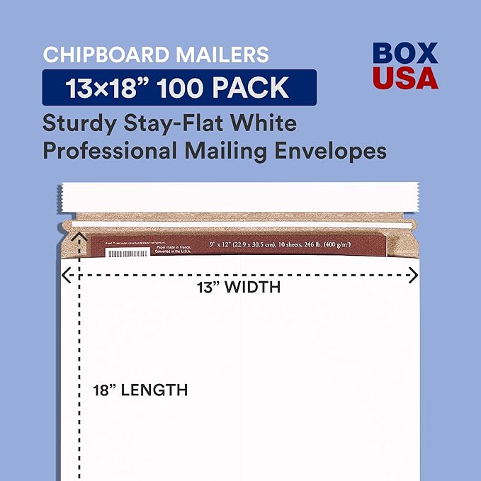 BOX USA StayFlat Envelope 13"L x 18"W 100-Pack - Image 2