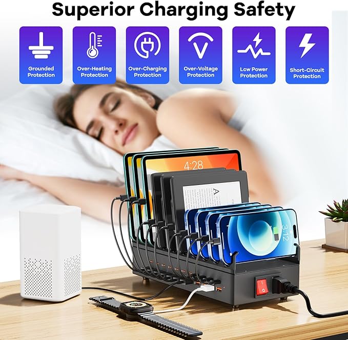 USB~C Charger Block, 300W 22 Port USB Charging Station - Image 5