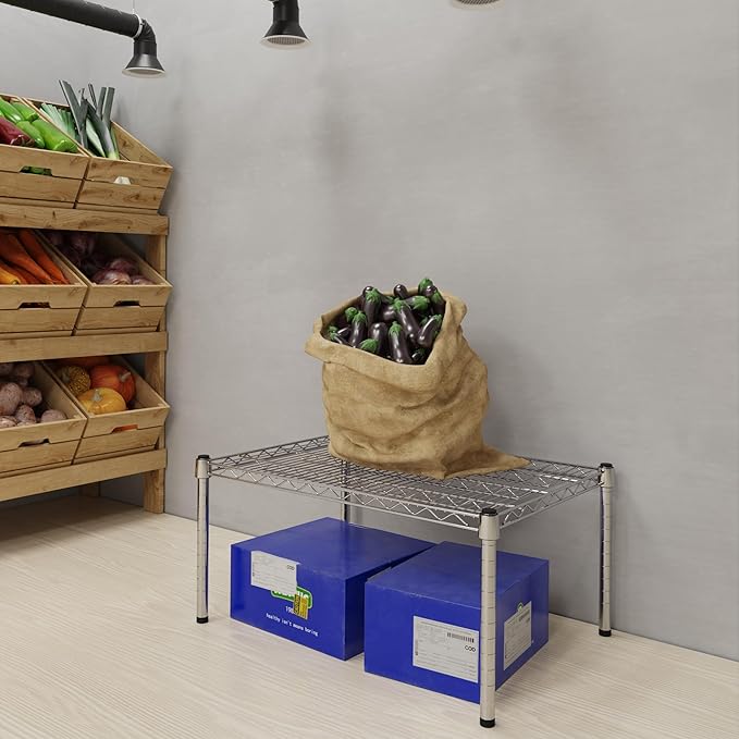 21''W x 30''L x 14''H Chrome Plated Wire Dunnage Rack | Off The Floor Storage - Image 2