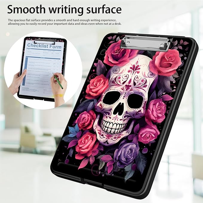 Clipboard with Storage, Office Supplies Nursing Clipboards Folder with Pen - Image 5