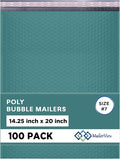 Green Extra Large Poly Bubble Mailers 14.25x20 inch #7 | Self Seal Large Padded by MAILERVIEW