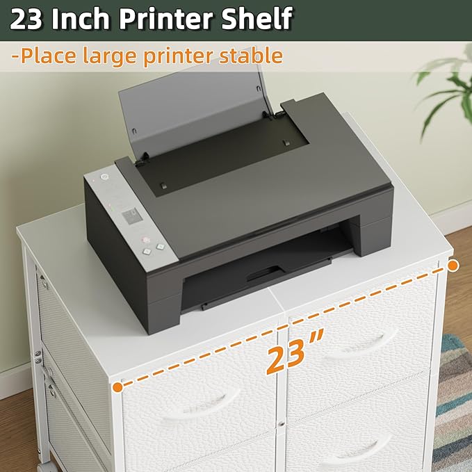 4 Drawer Lateral File Cabinet, Mobile Filing Cabinet - Image 3