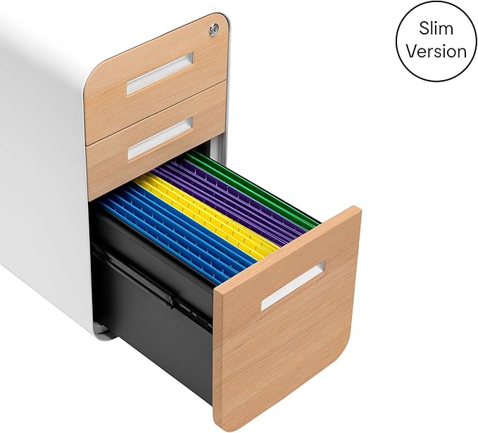 Laura Davidson Furniture Stockpile Slim 3-Drawer Mobile File Cabinet - Image 5