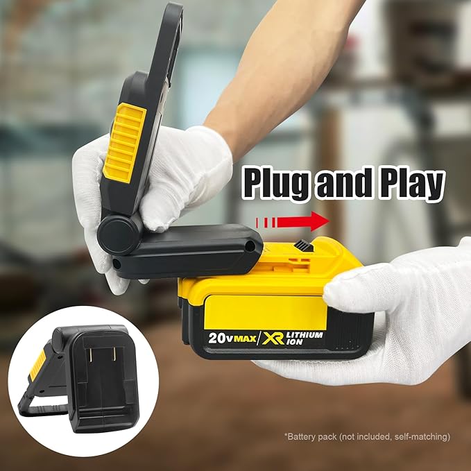 18V/20V Cordless Work Light, 25W Portable Flood Light Work - Image 4