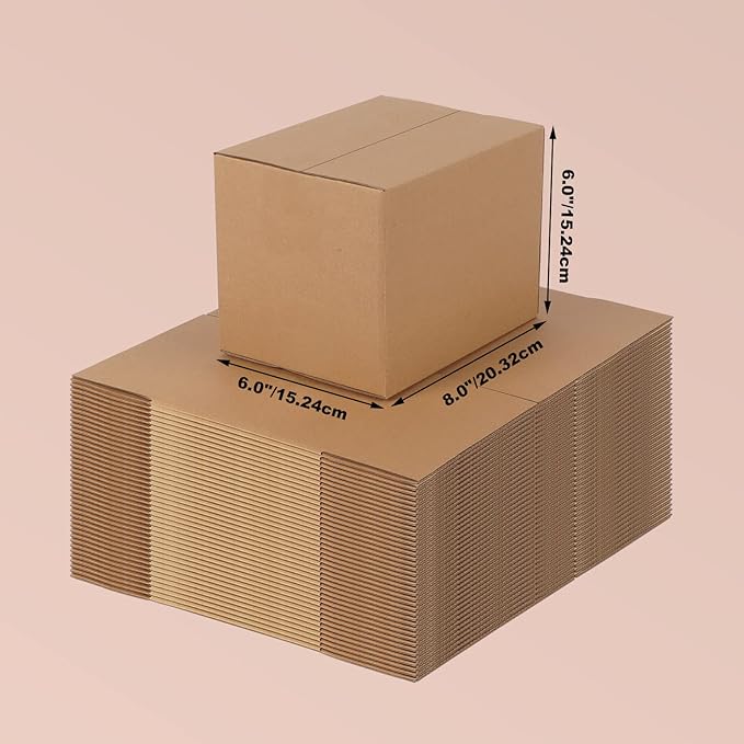 Edenseelake 40 Pack 8x6x6 inches Shipping Boxes Corrugated Cardboard Boxes - Image 3