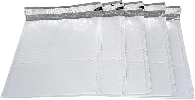 5-Pack 8.5x11" Bubble Mailers White Poly Padded #2 Envelopes Self Seal Shipping - Image 3