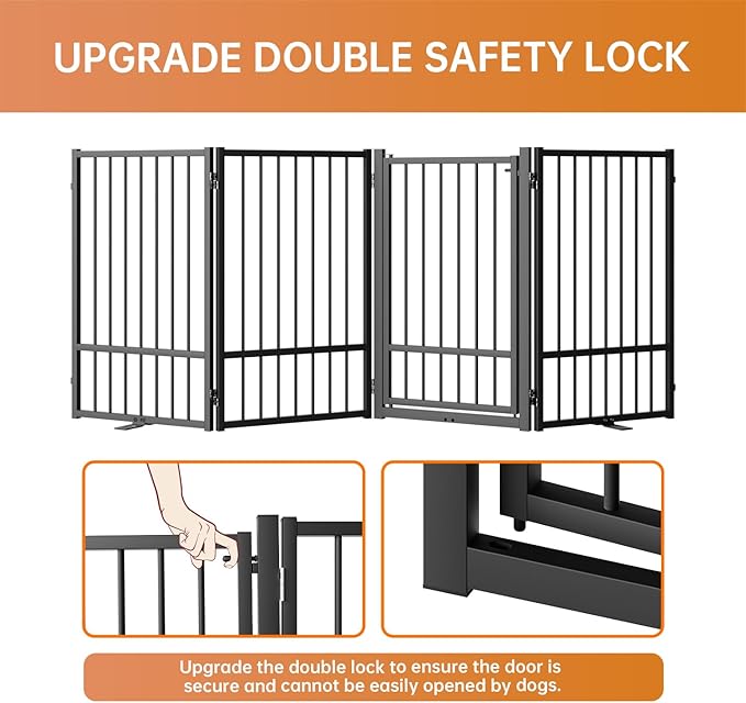 Full Metal Freestanding Dog Gate - Image 4