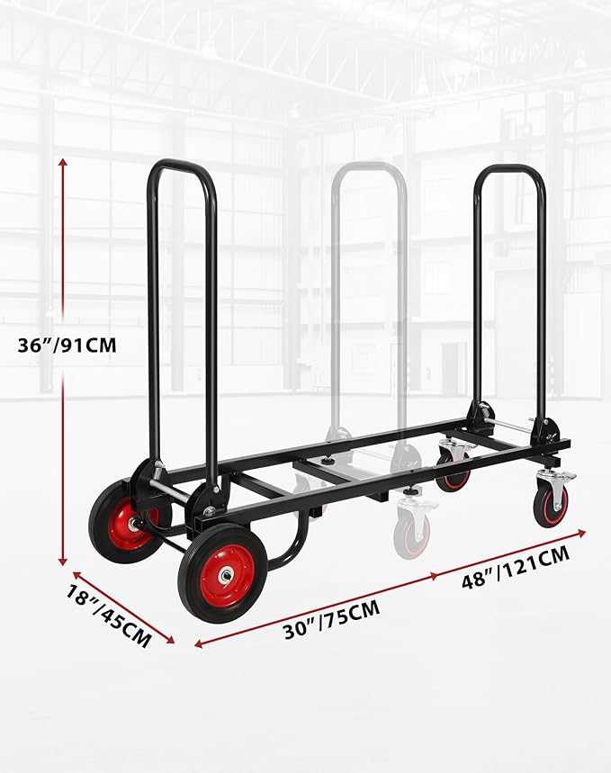RedSwing Folding Multi-Utility Dolly Cart, Heavy Duty 8-in-1 Convertible Cart - Image 7