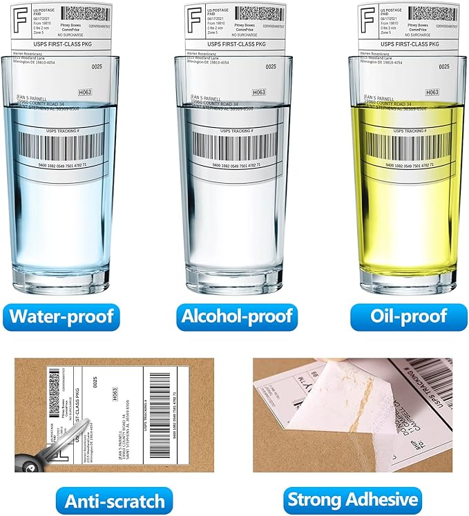 FungLam 4 Rolls 4x6 Direct Thermal Shipping Labels, 250 Labels Per Roll - Image 3