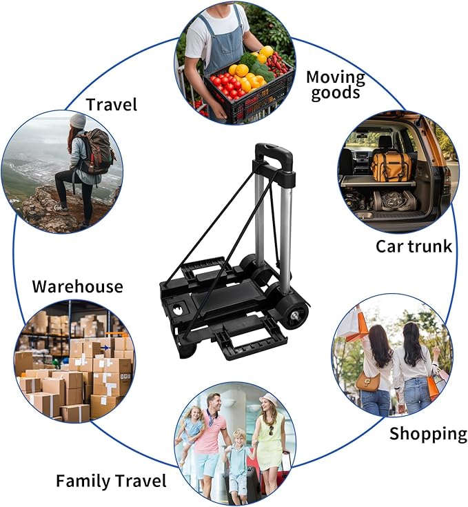 Aluminum Folding Hand Trucks, Small Folding Hand Truck Dolly - Image 6
