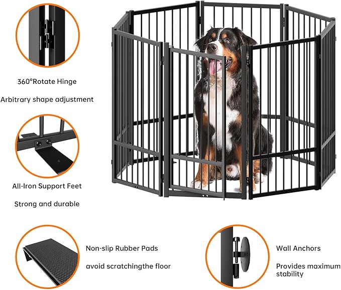 Full Metal Freestanding Dog Gate - Image 6