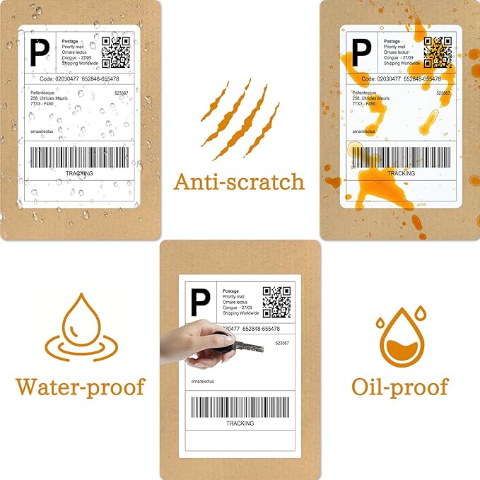 4 x 6 Fanfold Thermal Shipping Labels, 100 Laels Thermal Shipping Labels - Image 3