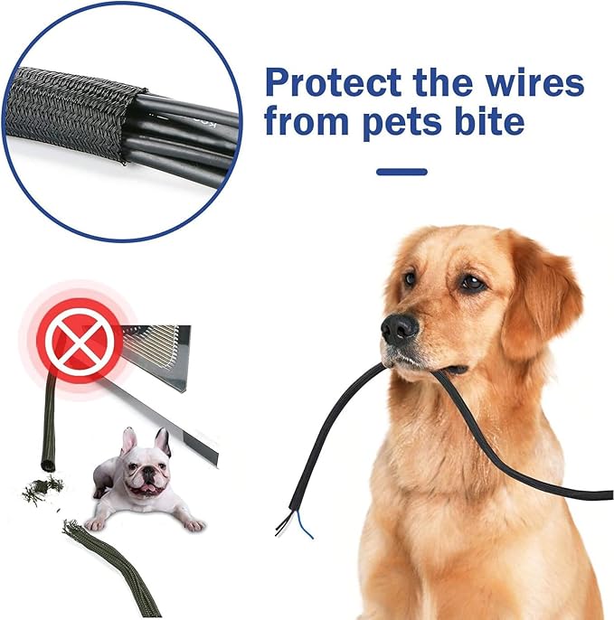 1/2"-10ft*2pcs Black/White Cable Sleeve - Image 3