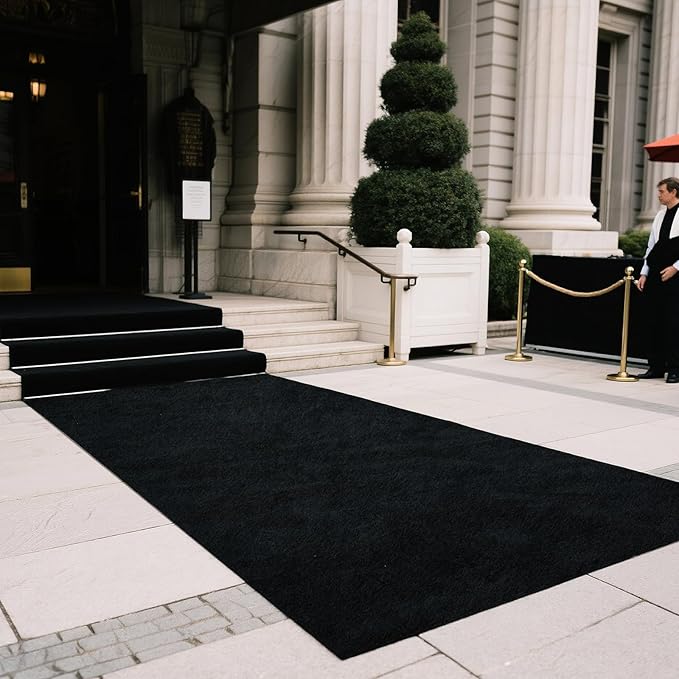 450 GSM Extra Thick Waterproof Black Carpet Runner - Image 9