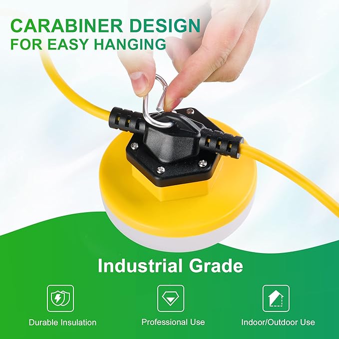 LEDIARY 100FT LED Construction String Lights, 150W 15000LM String Work Light - Image 4