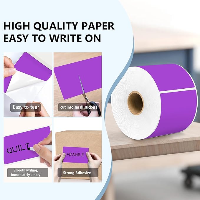 PARLAIM 3 X 5 Inch 4Rolls/1000 Per Roll Rectangle Inventory Color Coding Labels - Image 3