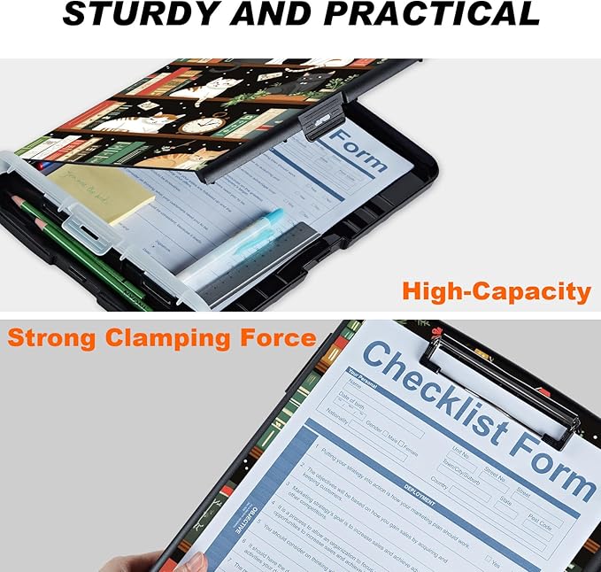 Clipboard with Storage Compartment, 8.5 x 11 Letter Size Side Opening Clip - Image 3