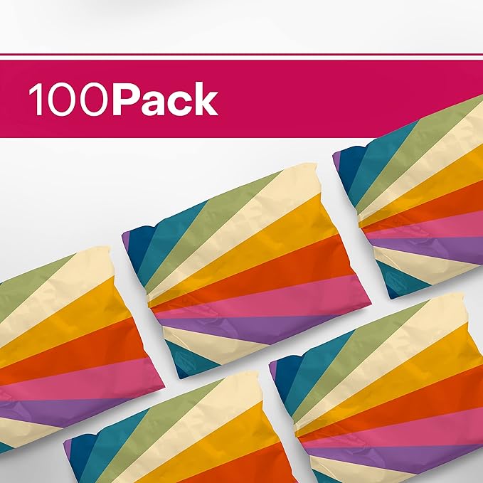 10x13 Poly Mailers – Retro Rainbow – Waterproof, Tear-Resistant Shipping Bags - Image 3