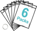 SUNEE 6 Packs Oversized Reusable Dry Erase Pocket Sleeves by SUNEE