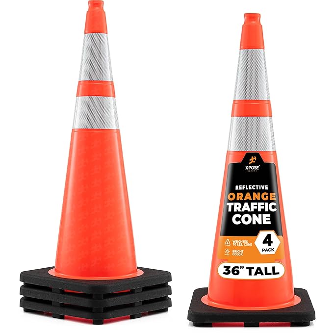Xpose Safety 36 Inch Orange Traffic Cones by XposeSafety