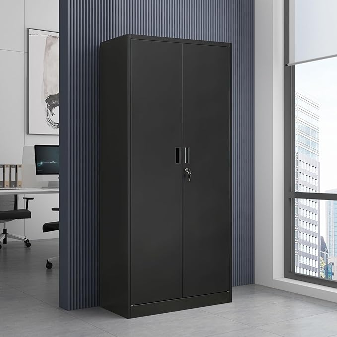 Metal Storage Cabinet, 72 Inch Tall Metal Storage Cabinet - Image 6