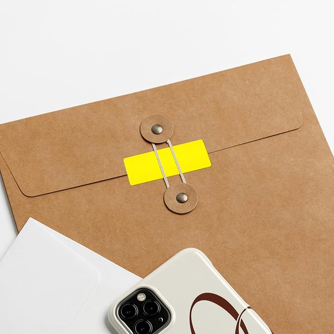 Yellow Rectangle Stickers 2 x 1 Inch Color Coding Labels Vinyl Roll - Image 7