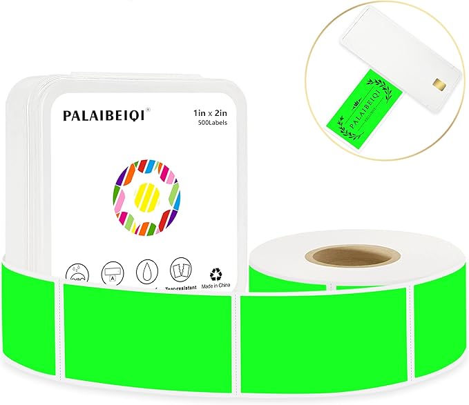 1x2 Inch Thermal Labels, Waterproof Removable Blank Stickers by Palaibeiqi