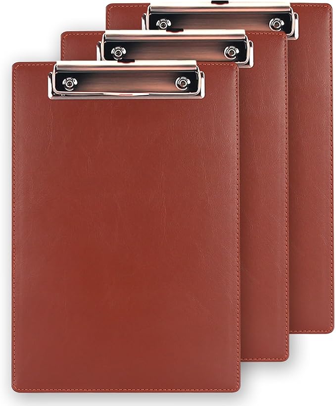 A5 Clipboard, 3 Pack PU Clipboards by URbantin
