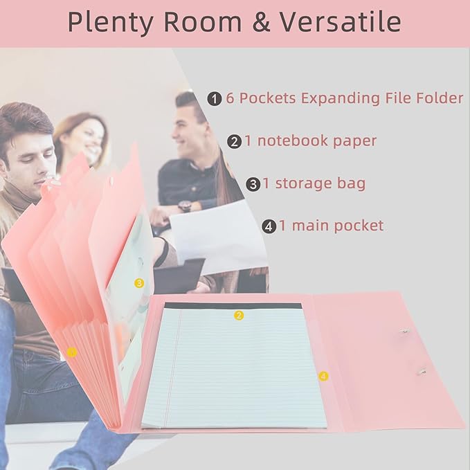 Pink Expandable File Folders - Image 2