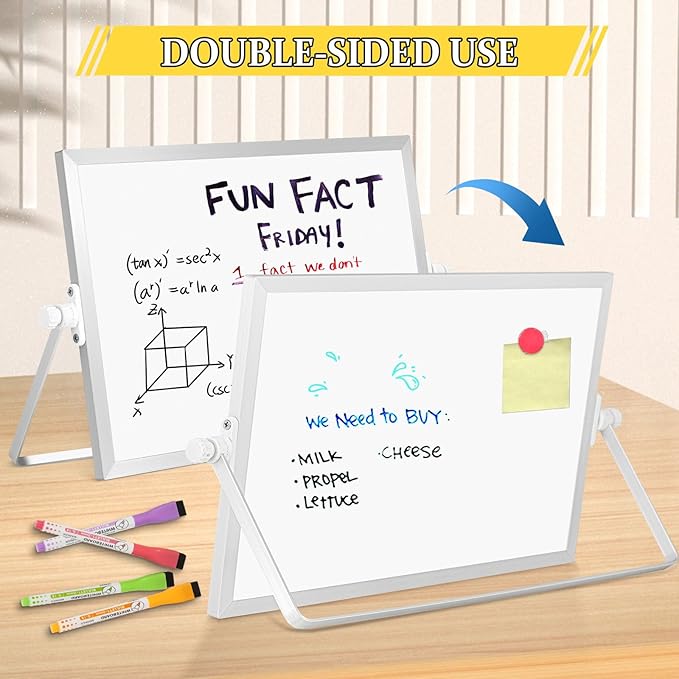 Dry Erase Magnetic White Board, Portable Small Whiteboard Set - Image 4