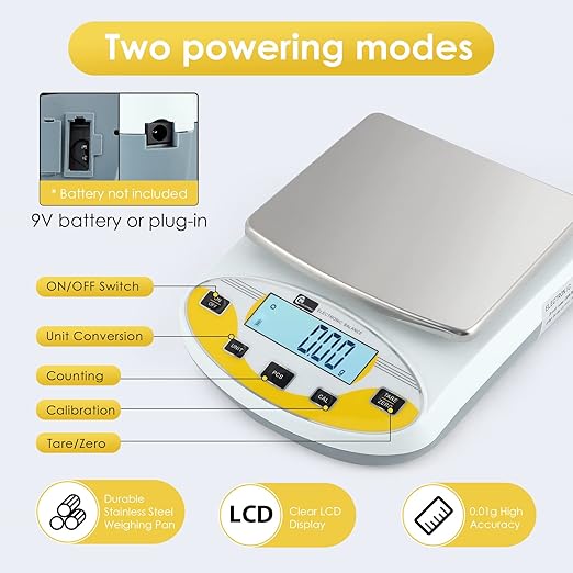 CGOLDENWALL High Precision Lab Scale Laboratory Analytical Electronic Balance - Image 3