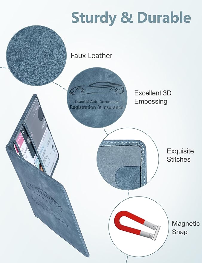Mymazn Car Registration and Insurance Holder, Car Document Holder - Image 4