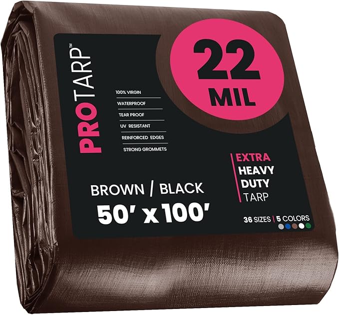 PROTARP Extreme Heavy Duty 22 Mil Tarp Cover, Waterproof, UV Resistant by Protarp