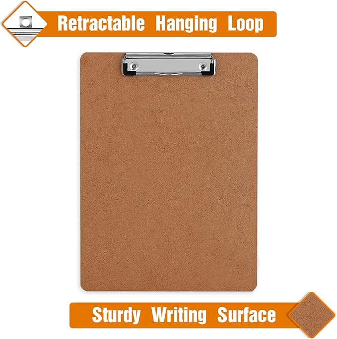 Clipboards, HERKKA 42 Pack Hardboard Office Clipboards Low Profile Clip - Image 5