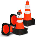 Pyle 18" PVC Traffic Cones, Construction, & Sports Training, High-Visibility by PyleUSA