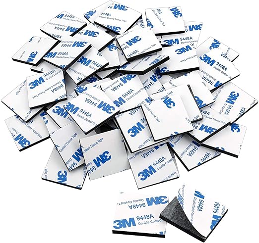 UPINS 180 Pack Double Sided Foam Tape Square Self-Adhesive Foam Tape Black by UPINS