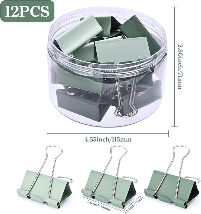 Temiary Aesthetic Binder Clips, Binding Paperwork Clamps - Image 2