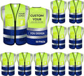 BeautyWill Custom Safety Vest Logo Class 2 High Visibility Reflevtive Vest by BeautyWill