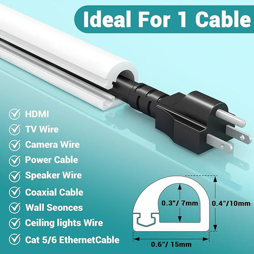 157 Inch Self-Adhesive TV Cable Hider, Home Audio Flexible Wire Cord Management - Image 2